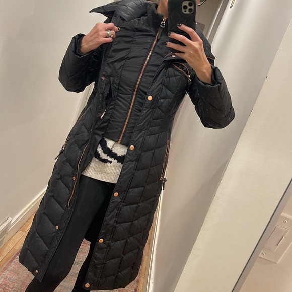 Andrew Marc Long Quilted/Down Filled Coat - Picture 4 of 11